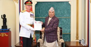 राष्ट्रपति पौडेलसमक्ष गोर्खा विग्रेडको वार्षिक प्रतिवेदन प्रस्तुत