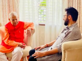 रास्वपा सभापति लामिछाने र महन्थ ठाकुरबीच भेट
