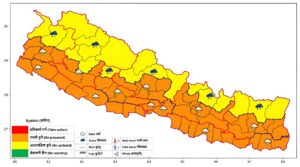 देशका अधिकांश भागमा मेघगर्जनसहित वर्षाको सम्भावना