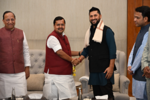 रास्वपा सभापति रवि लामिछाने र भाजपा अध्यक्ष नितिन नबीनबीच भेटवार्ता