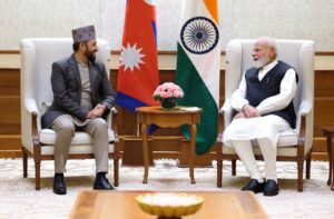 भारतका प्रधानमन्त्री मोदी र सभापति लामिछानेबीच भेटवार्ता