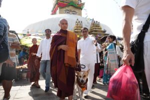विश्व शान्तिको सन्देश फैलाउँदै नेपाल आइपुग्यो ‘अलोका’ कुकुर